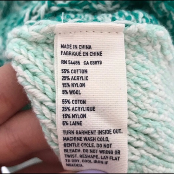 American Eagle Teal Sweater Two-Toned Knit Med NWT - Picture 8 of 8